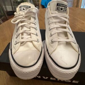 Converse White and Black Low-Top Sneakers
